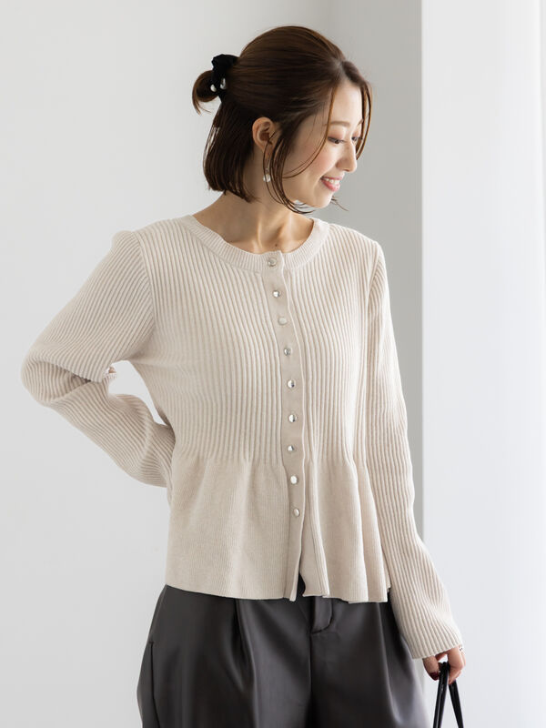 J J J 様　2品 モールペプラム2WAYニット（チャコールグレー/ライトベージュ/モカ