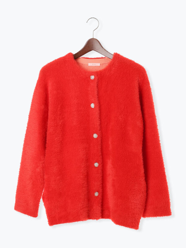 セール】 【R by Te chichi】ダブルフェイスフェザーカーディガン