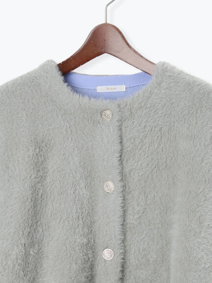 【R by Te chichi】ダブルフェイスフェザーカーディガン（オフホワイト/グレー/レッド/パープル）｜Te chichi（テチチ）通販