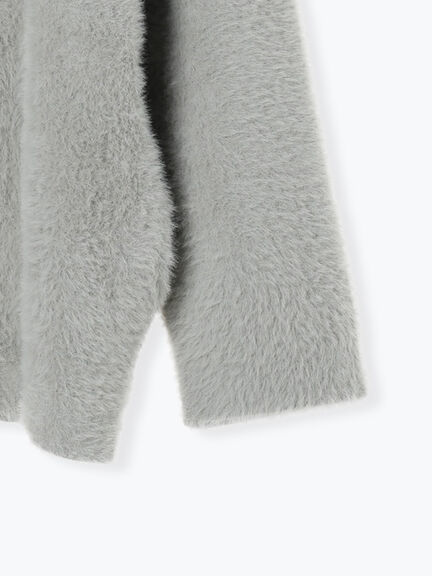 【R by Te chichi】ダブルフェイスフェザーカーディガン（オフホワイト/グレー/レッド/パープル）｜Te chichi（テチチ）通販