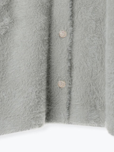 【R by Te chichi】ダブルフェイスフェザーカーディガン（オフホワイト/グレー/レッド/パープル）｜Te chichi（テチチ）通販