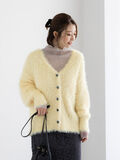 シャギーVネックカーディガン(イエロー)|Te chichi(テチチ)通販