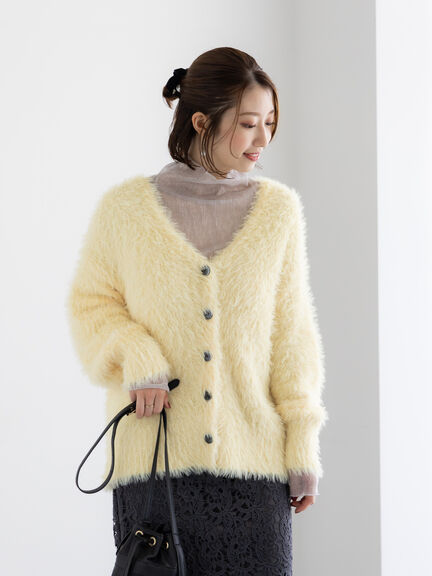 【専用】美品◇アンバーグリーム◇カーディガン◇Lサイズ◇イエロー 美品】アンバーグリーム◇カーディガン◇Lサイズ◇イエロー