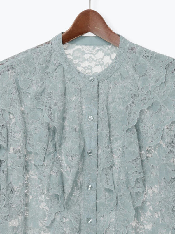 セール】 レースフリルレイヤードブラウス《2025winter catalog item