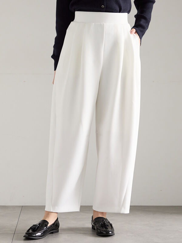 セール】 ダンボールカーブパンツ（オフホワイト/チャコールグレー