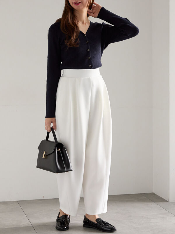 セール】 ダンボールカーブパンツ（オフホワイト/チャコールグレー