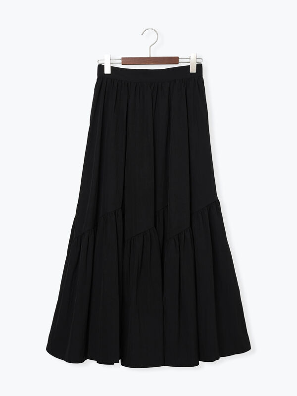 セール】 マットタフタバイヤスティアードスカート《2025winter