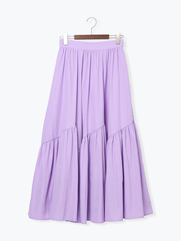 セール】 マットタフタバイヤスティアードスカート《2025winter