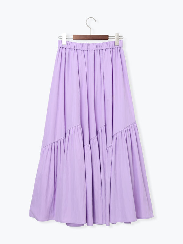 セール】 マットタフタバイヤスティアードスカート《2025winter