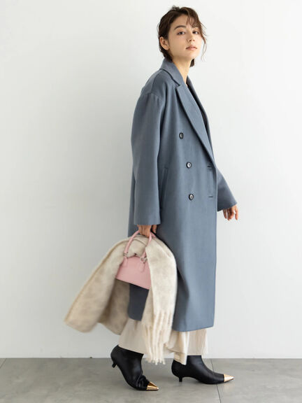 【宮本茉由着用】チェスターコート（チャコールグレー/モカ/ブルー）｜Te chichi（テチチ）通販