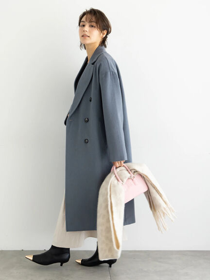 【宮本茉由着用】チェスターコート（チャコールグレー/モカ/ブルー）｜Te chichi（テチチ）通販