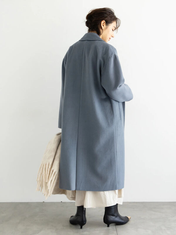 チェスターコート（チャコールグレー/モカ/ブルー/アウター/コート