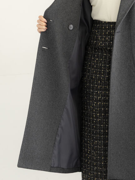 【宮本茉由着用】チェスターコート（チャコールグレー/モカ/ブルー）｜Te chichi（テチチ）通販