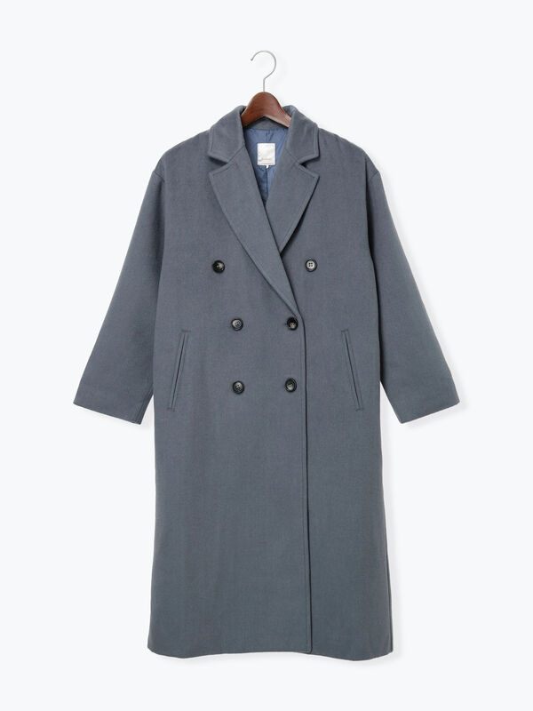 宮本茉由着用】チェスターコート（チャコールグレー/モカ/ブルー