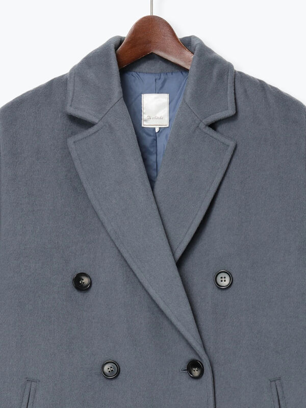 宮本茉由着用】チェスターコート（チャコールグレー/モカ/ブルー