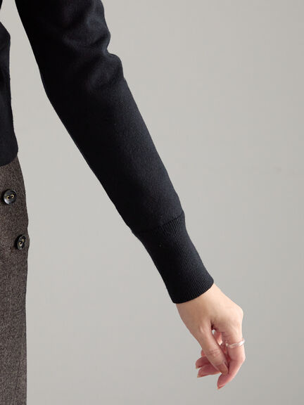 ビジューニットコンパクトカーディガン（グレー/ブラック/レッド）｜Te chichi（テチチ）通販