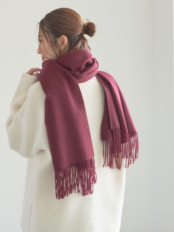 ウールプレーンストール（ボルドー）｜Te chichi（テチチ）通販