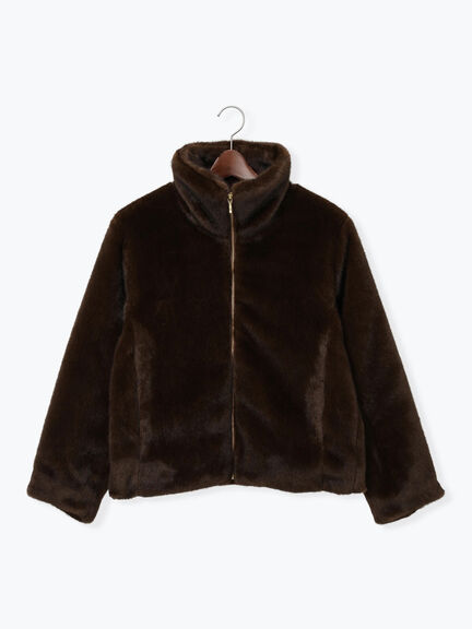 【宮本茉由着用】グラデーションファースタンドジャケット（グレー/ブラウン）｜Te chichi（テチチ）通販