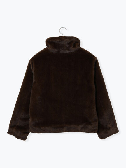 【宮本茉由着用】グラデーションファースタンドジャケット（グレー/ブラウン）｜Te chichi（テチチ）通販