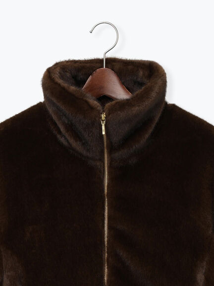 【宮本茉由着用】グラデーションファースタンドジャケット（グレー/ブラウン）｜Te chichi（テチチ）通販