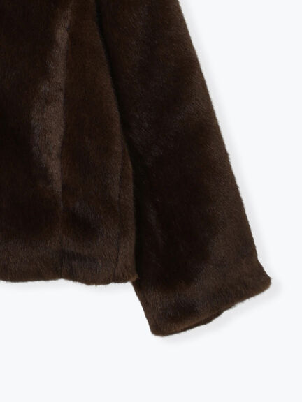 【宮本茉由着用】グラデーションファースタンドジャケット（グレー/ブラウン）｜Te chichi（テチチ）通販