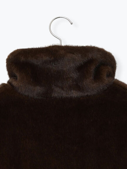 【宮本茉由着用】グラデーションファースタンドジャケット（グレー/ブラウン）｜Te chichi（テチチ）通販