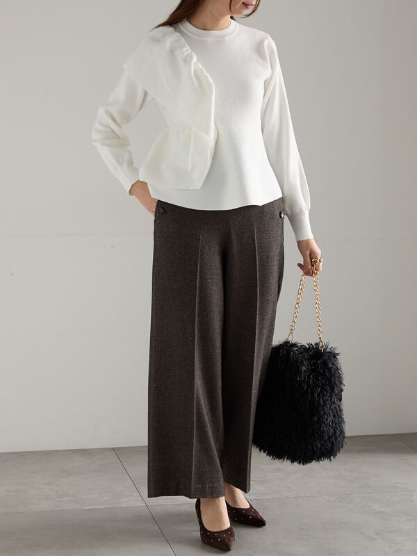 セール】 アシンメトリーフリルニット《2025winter catalog item