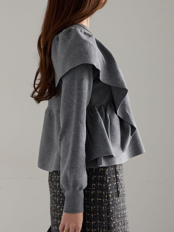 セール】 アシンメトリーフリルニット《2025winter catalog item