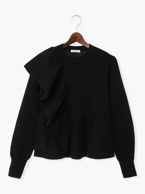 セール】 アシンメトリーフリルニット《2025winter catalog item  