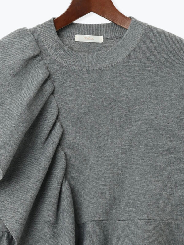 セール】 アシンメトリーフリルニット《2025winter catalog item