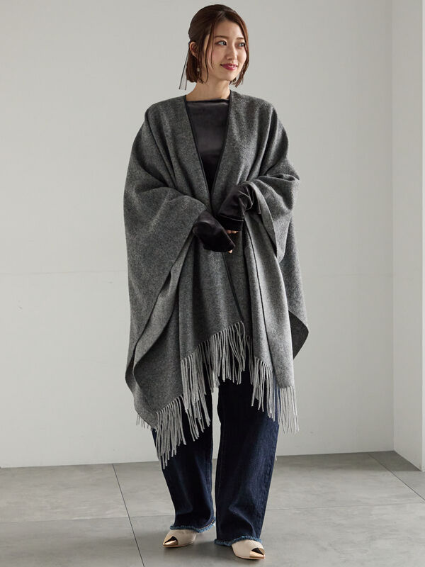 新品♡タグ付きNa.e Wool Poncho ウール ポンチョ gray Na.e Wool Poncho ウール ポンチョ gray グレー 今期 完売