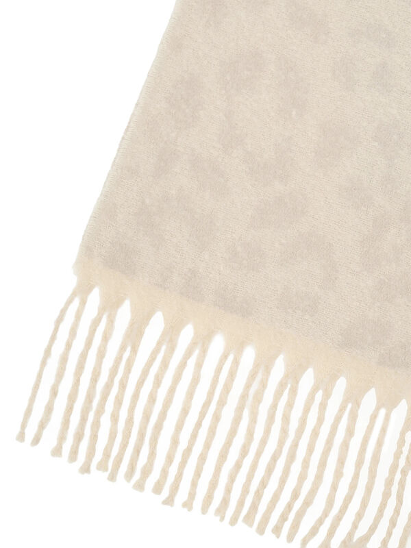 レオパードマフラー（オフホワイト/チャコールグレー/アクセサリー