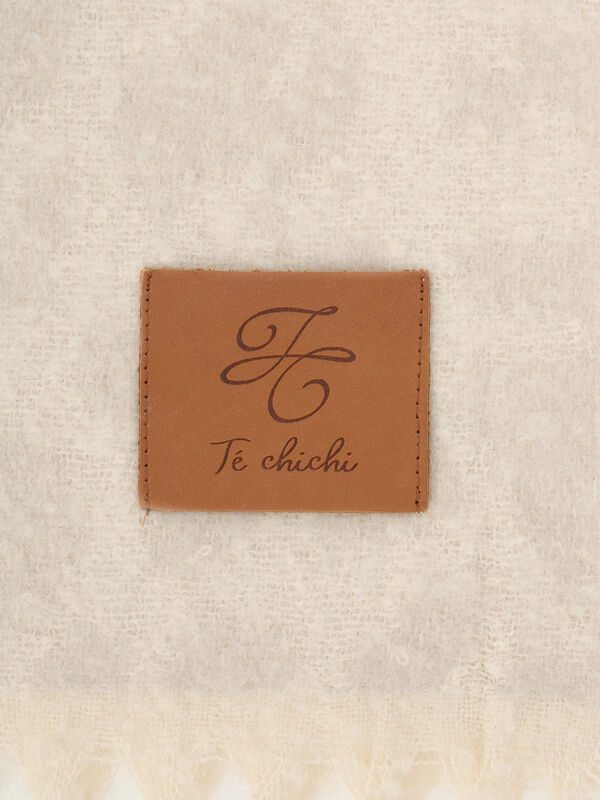 レオパードマフラー（オフホワイト/チャコールグレー/アクセサリー