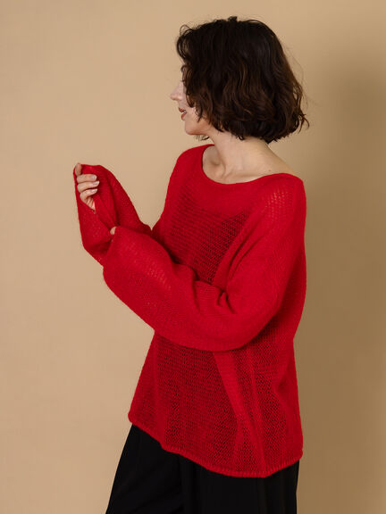 【R by Te chichi】シアールーズニット《2025winter catalog item》（レッド）｜Te chichi（テチチ）通販