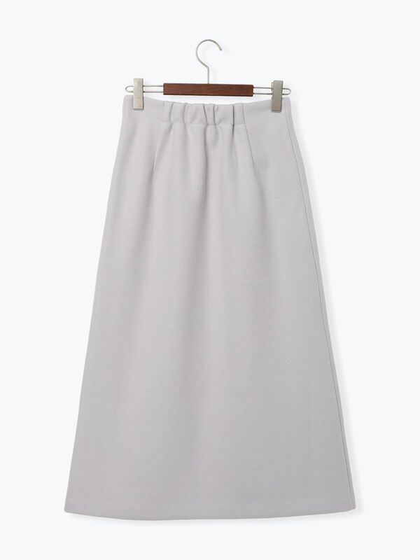 セール】 メルトンジャージートラペーズスカート（ブラック/パープル