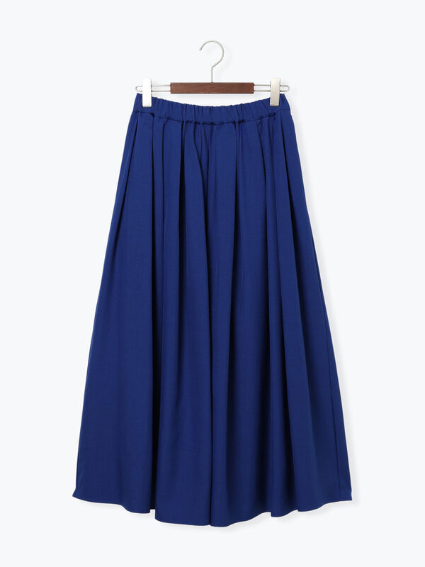 セール】 フラッフィーツイルタックフレアスカート（オフホワイト