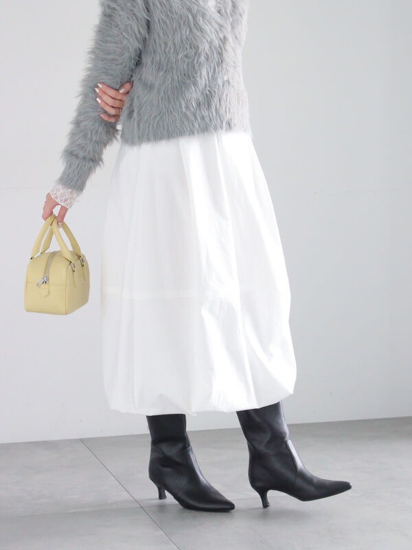 セール】 ピーチタフタバルーンスカート（ホワイト/ブラック/ミント