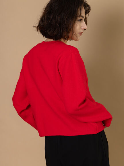 【R by Te chichi】ポケット付きミラノリブカーディガン（レッド）｜Te chichi（テチチ）通販