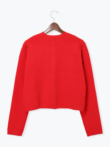 【R by Te chichi】ポケット付きミラノリブカーディガン（レッド）｜Te chichi（テチチ）通販