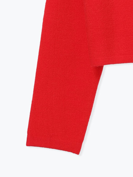 【R by Te chichi】ポケット付きミラノリブカーディガン（レッド）｜Te chichi（テチチ）通販