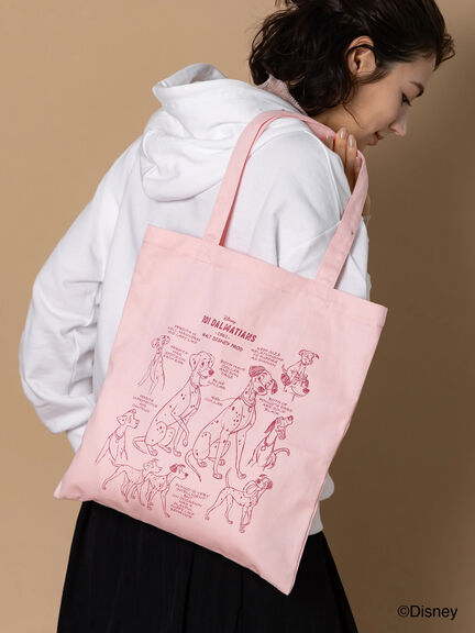 セール】 【Disney】101/プリントトートバッグ（オフホワイト/ピンク