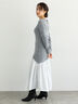 【宮本茉由着用】リブニットドッキングアシメワンピース（グレー/チャコールグレー/ブラック）｜Te chichi（テチチ）通販