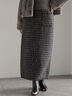 ツィードロングナロースカート《2025winter catalog item》（チャコールグレー/ブラウン）｜Te chichi（テチチ）通販