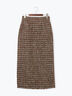 ツィードロングナロースカート《2025winter catalog item》（チャコールグレー/ブラウン）｜Te chichi（テチチ）通販