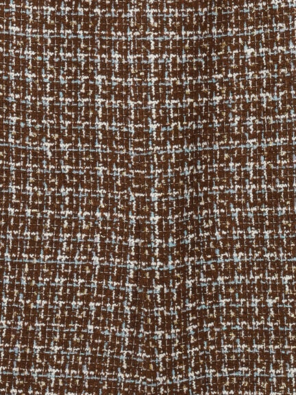 ツィードロングナロースカート《2025winter catalog item》（チャコールグレー/ブラウン）｜Te chichi（テチチ）通販