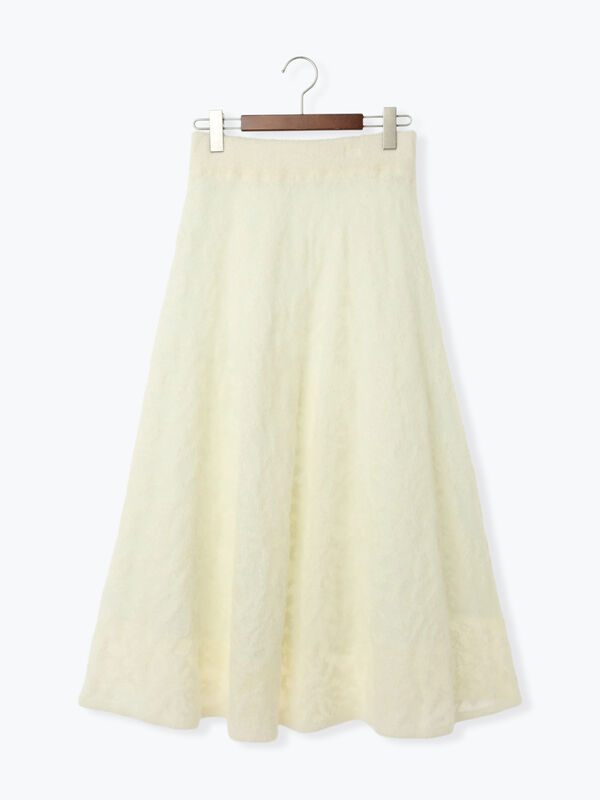 セール】 起毛レースニットスカート（セットアップ可）《2025winter