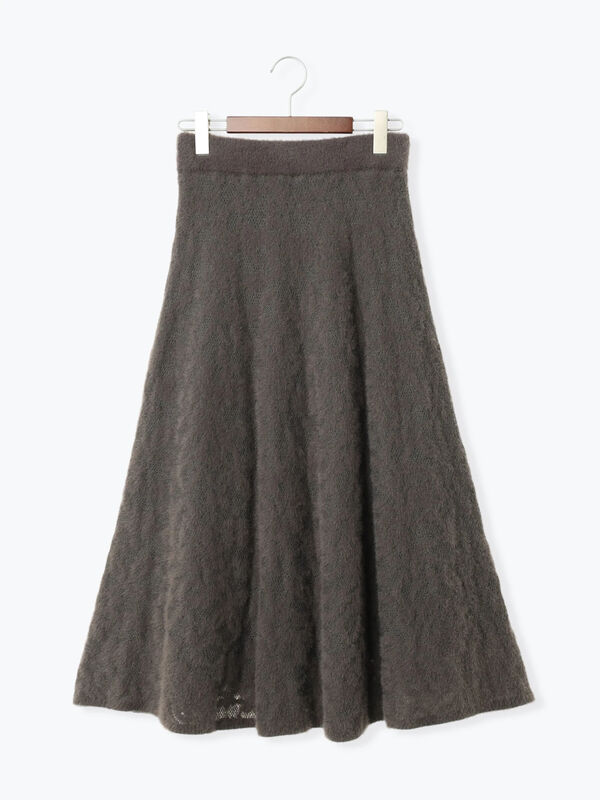 セール】 起毛レースニットスカート（セットアップ可）《2025winter