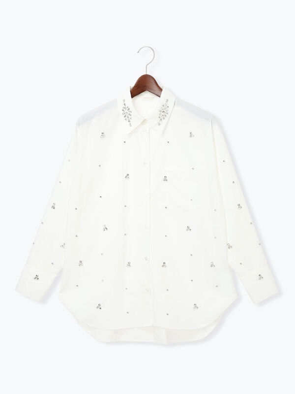 セール】 ビジューデザインシャツ《2025winter catalog item》（オフ