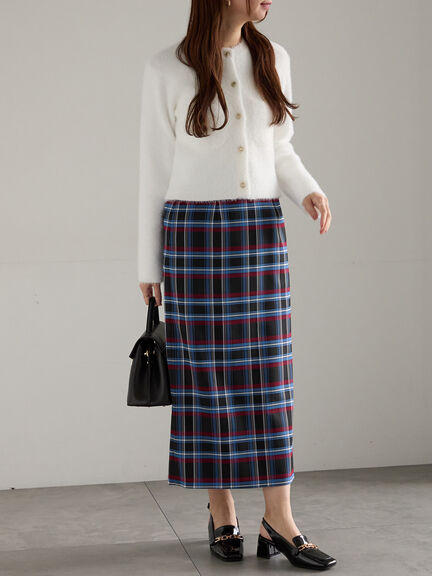 チェックナロースカート（ブラック/キャメル）｜Te chichi（テチチ）通販