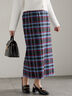 チェックナロースカート（ブラック/キャメル）｜Te chichi（テチチ）通販